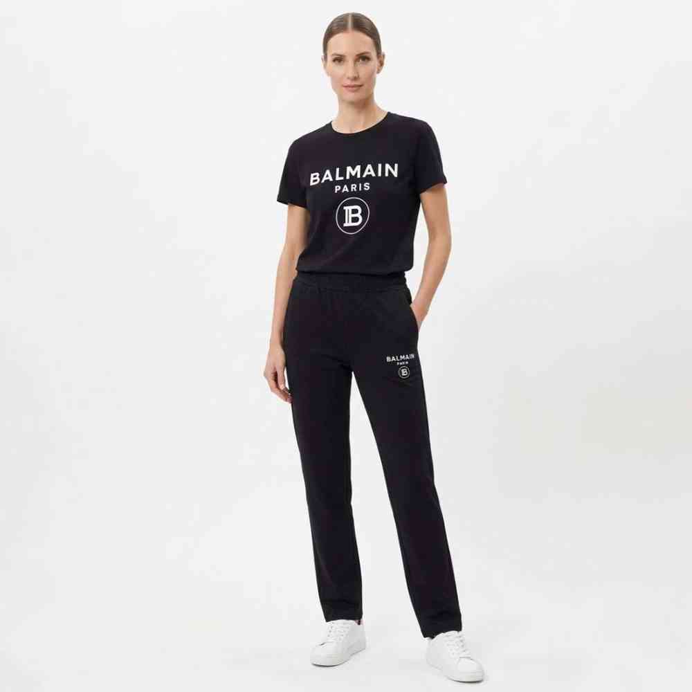 Balmain Paris Logo Black Premium Quality Co-ord Set-thumb-0