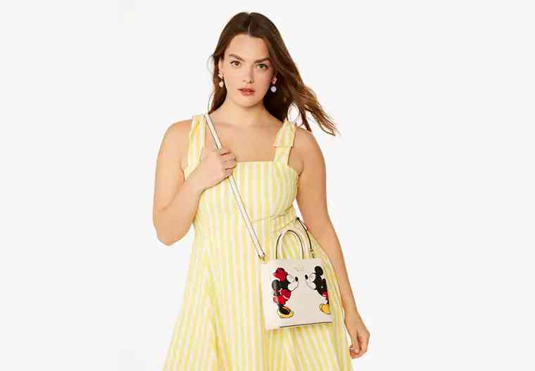 Kate Spade Minnie Mouse White Tote Bag-thumb-5