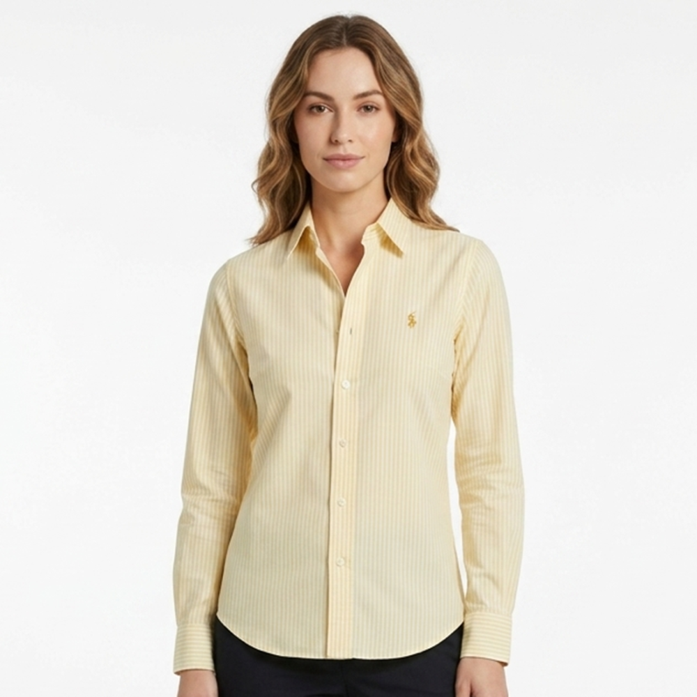 Ralph Lauren Yellow Premium Quality Women Shirt-thumb-0