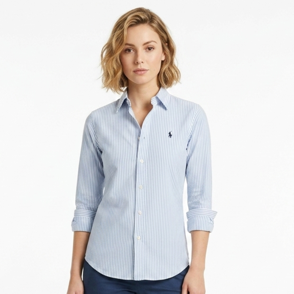 Ralph Lauren Sky Blue Premium Quality Women Shirt-thumb-0