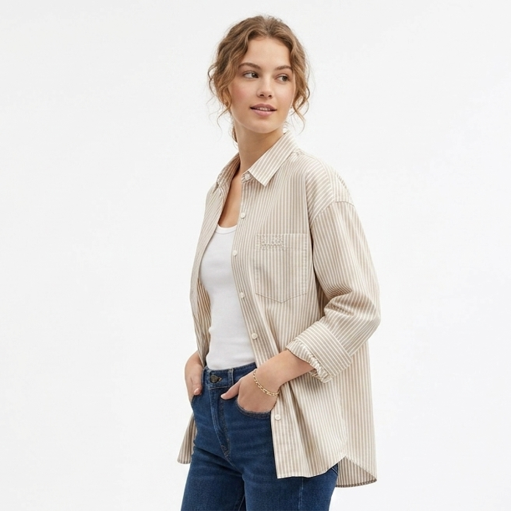 Coach Cream Premium Quality Women Shirt-1