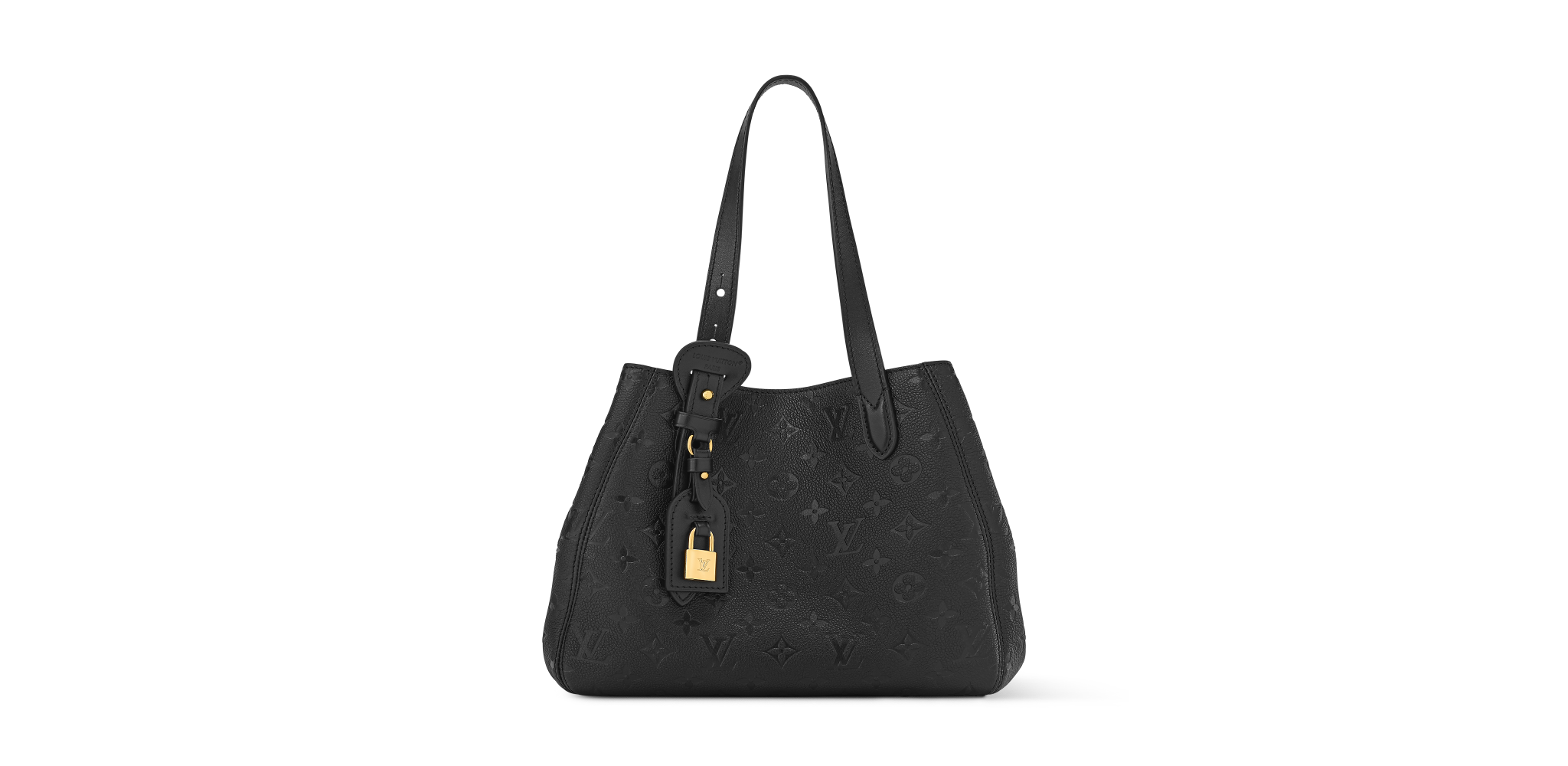 Black Louis Vuitton Solid Shades Embossed Neverfull Green Tote Bag