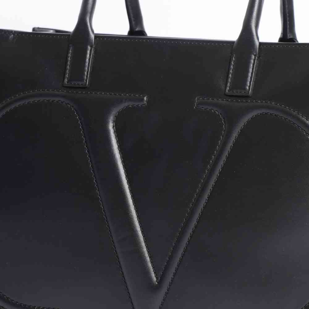 Valentino Viva Superstar V Logo Black Tote Bag-3