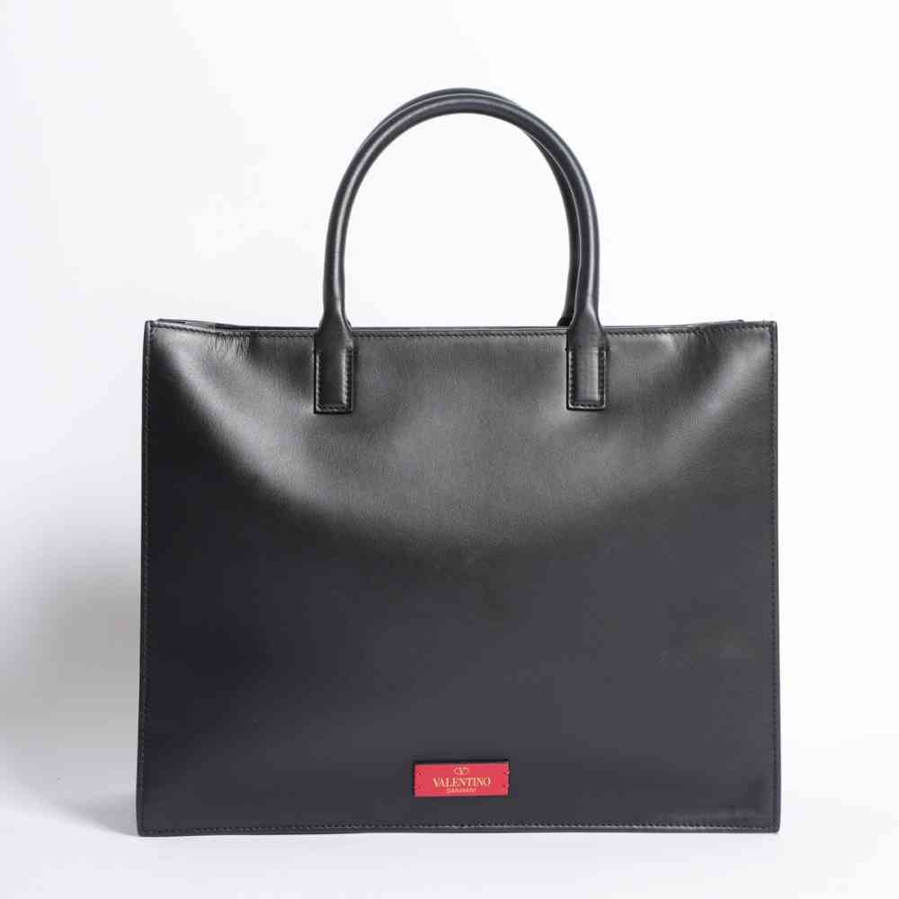 Valentino Viva Superstar V Logo Black Tote Bag-1