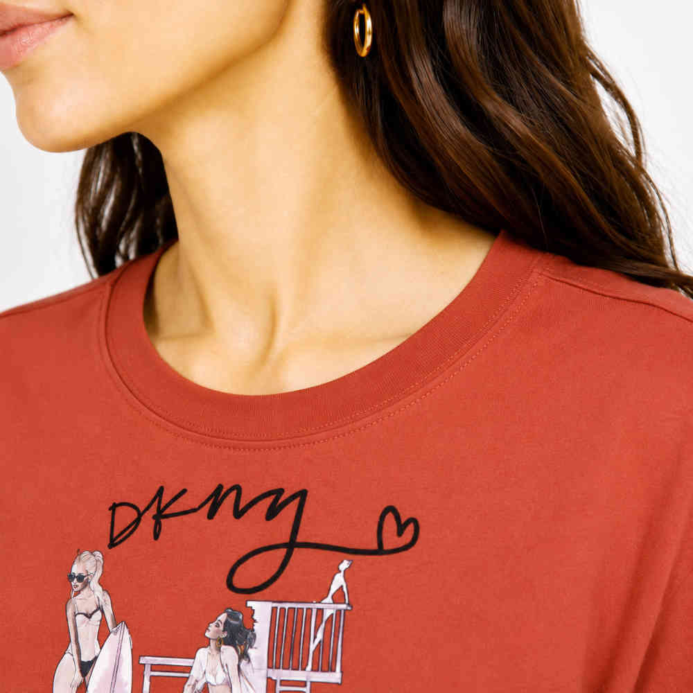 DKNY Orange Premium Quality Dress-thumb-2
