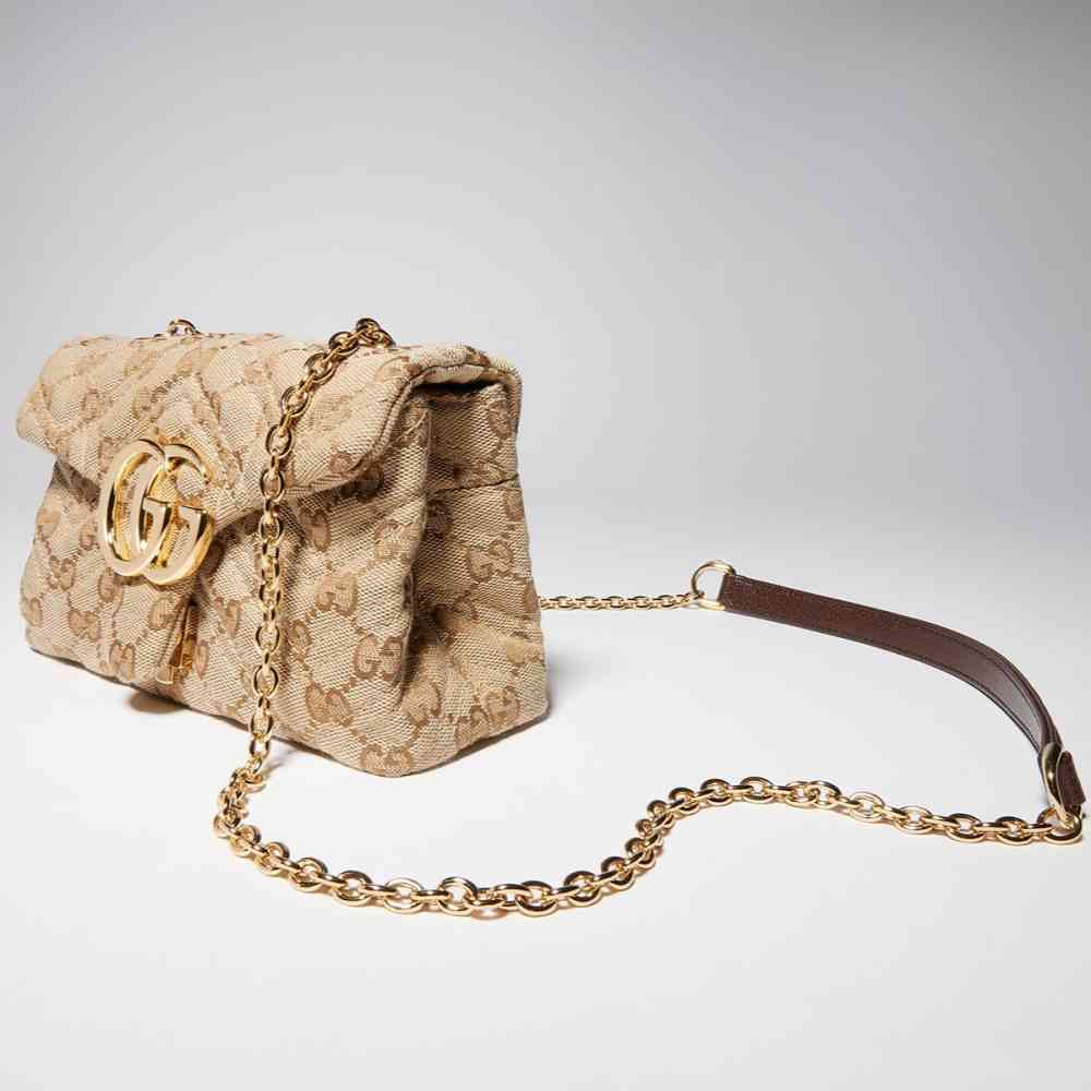 Gucci Marmont Signature Beige Sling Bag-1