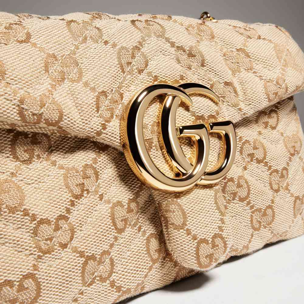 Gucci Marmont Signature Beige Sling Bag-5