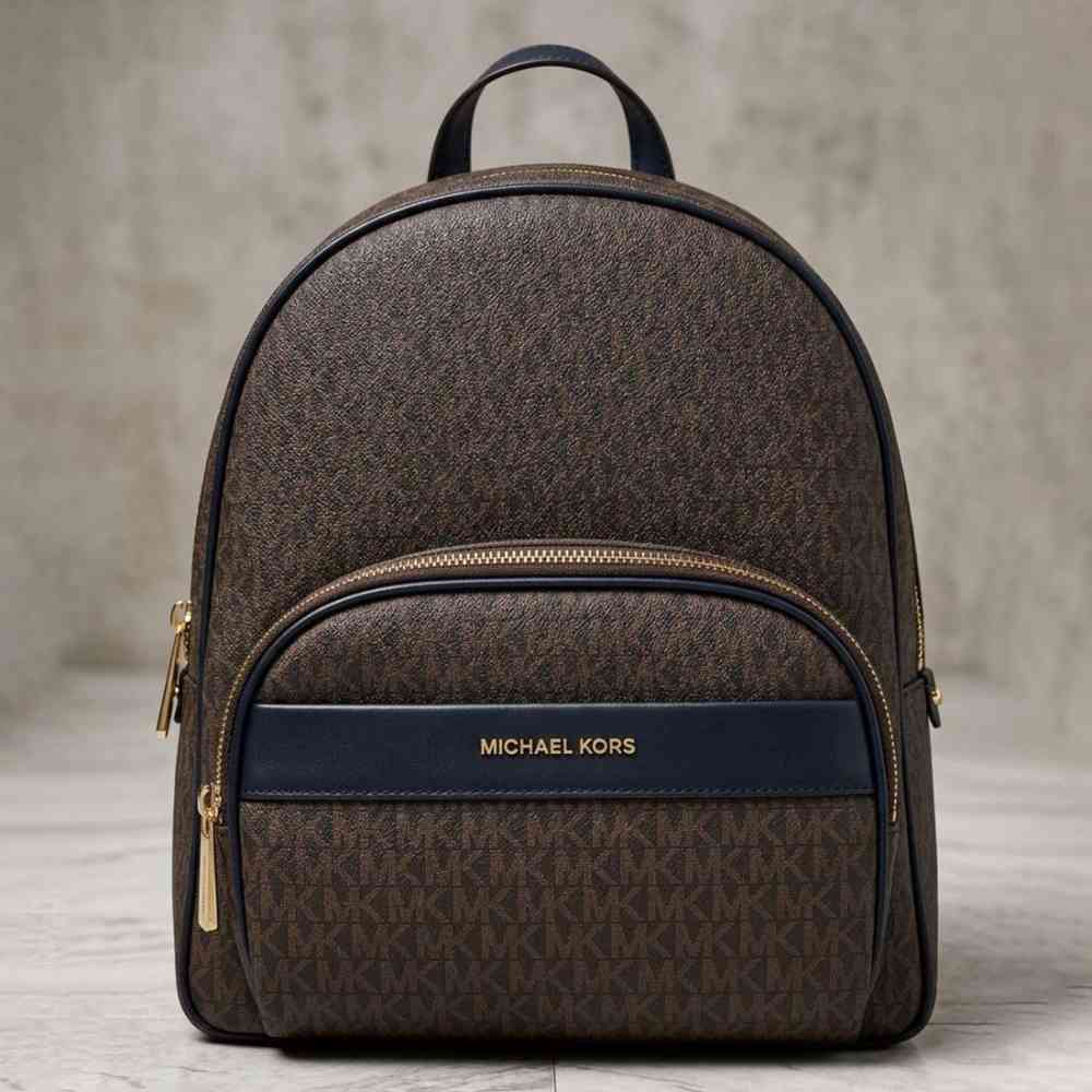 Michael Kors Bex Brown & Black Medium Backpack-thumb-0