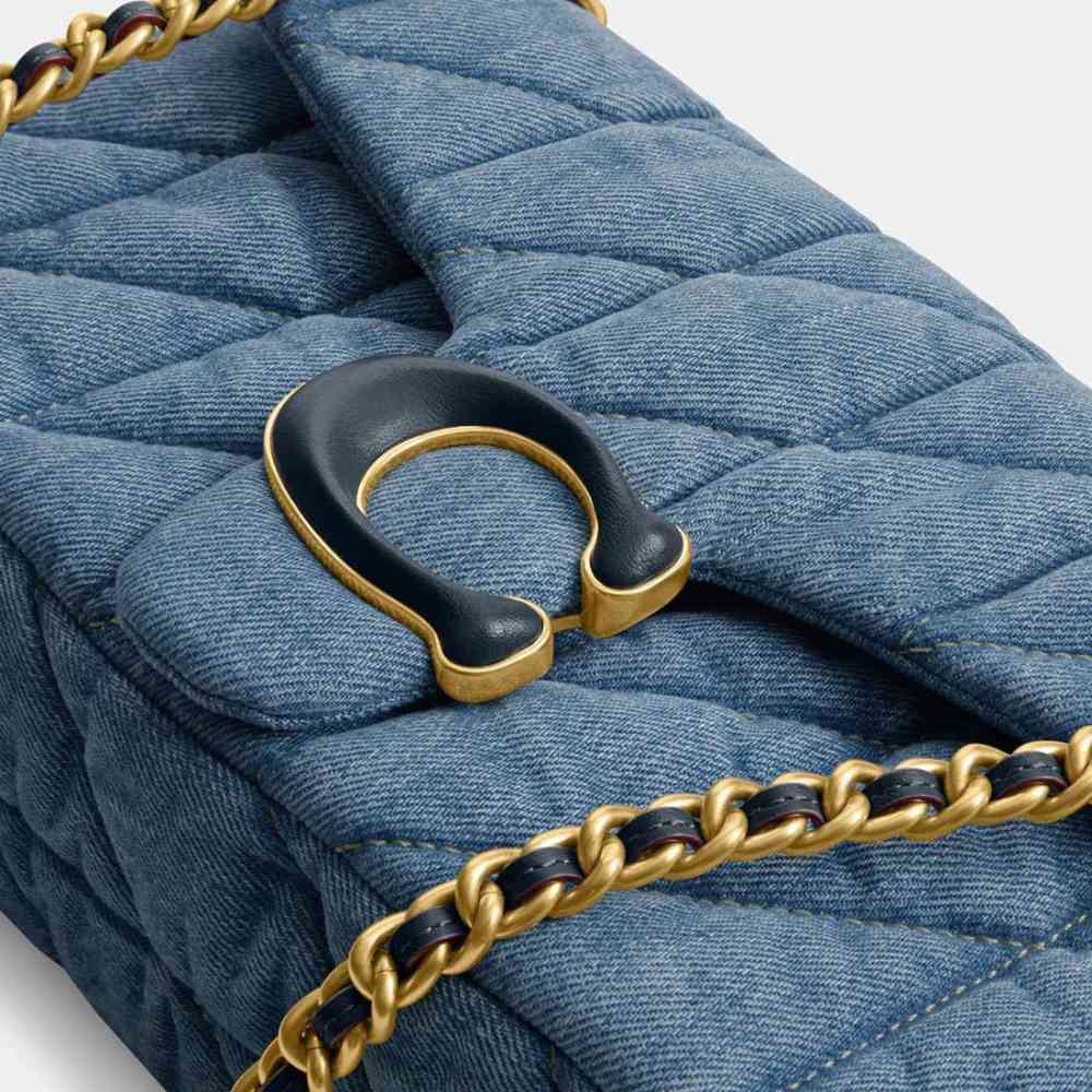 Coach Tabby Quilted Denim Shoulder Bag-thumb-1