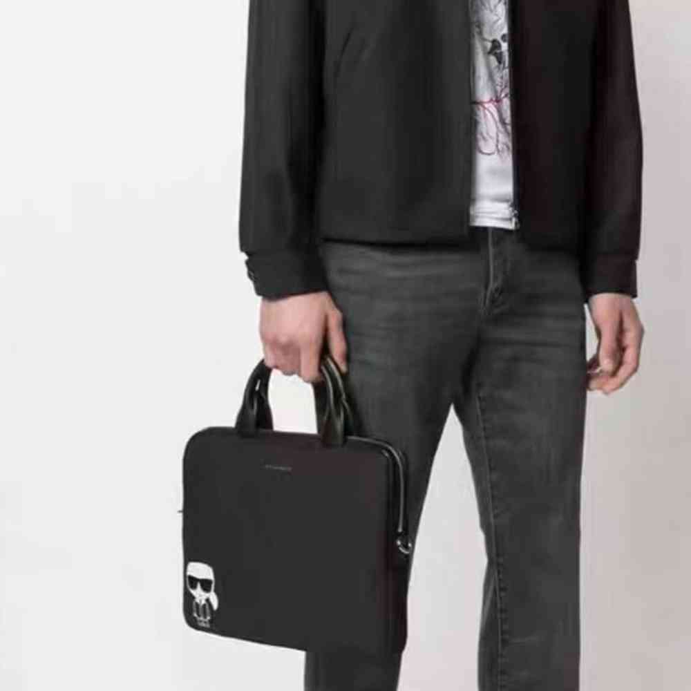 Karl Lagerfeld Ikonik Black Laptop Bag-thumb-0
