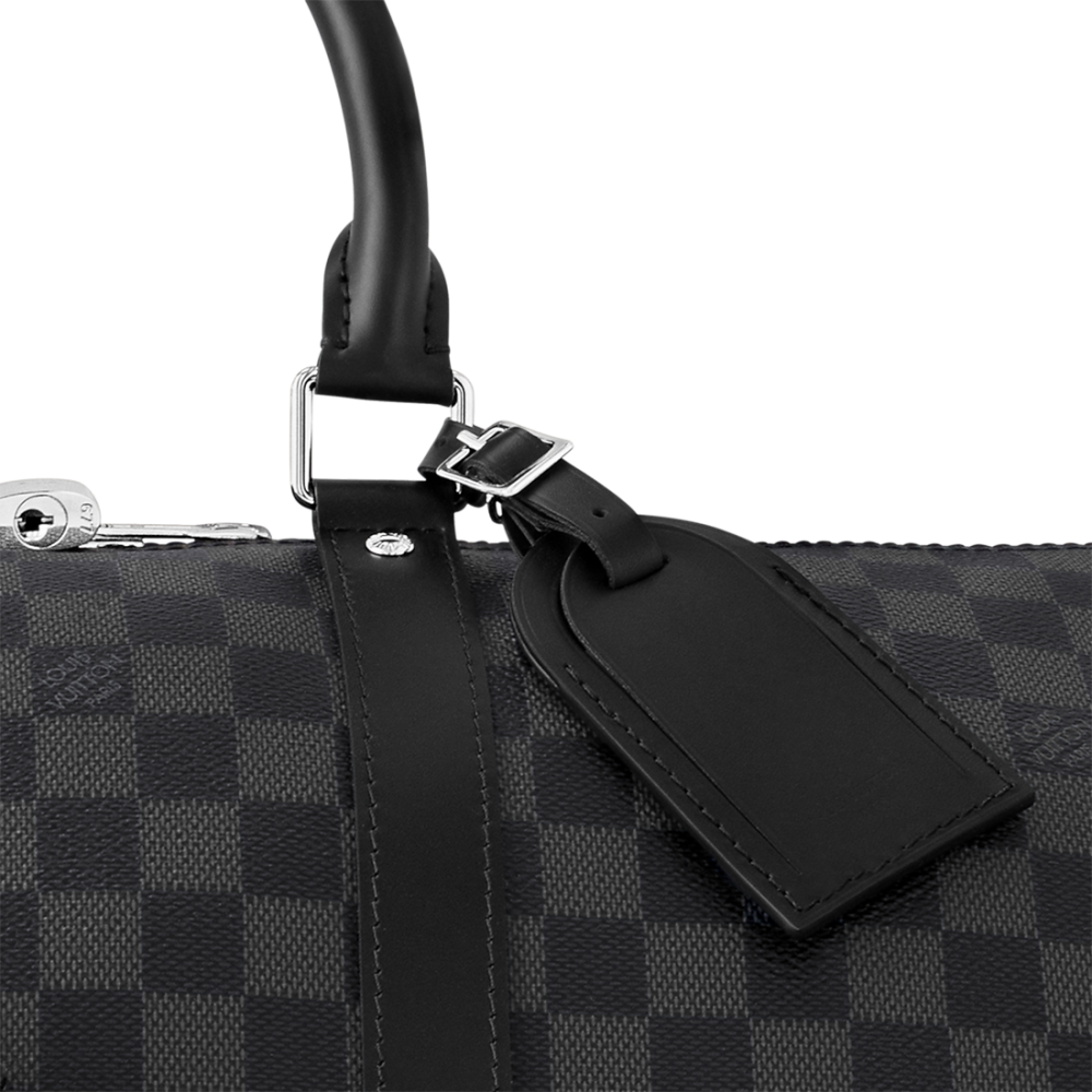 Louis Vuitton Keepall Bandouliére 50 Monogram Canvas Black Duffle Bag-4