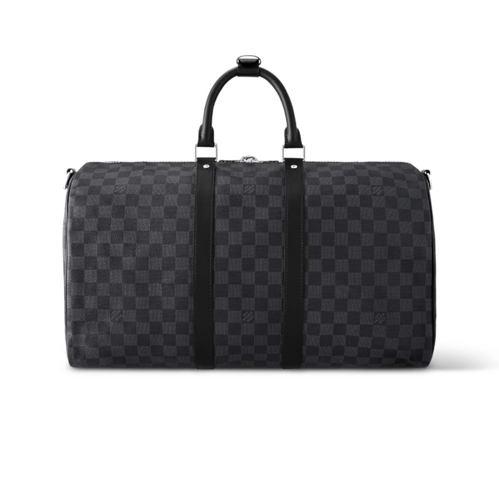 Louis Vuitton Keepall Bandouliére 50 Monogram Canvas Black Duffle Bag-1