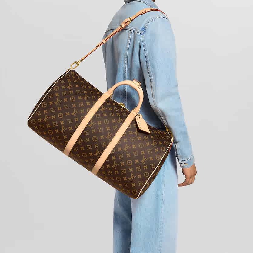 Louis Vuitton Keepall Bandouliére 50 Monogram Canvas Duffle Bag-2