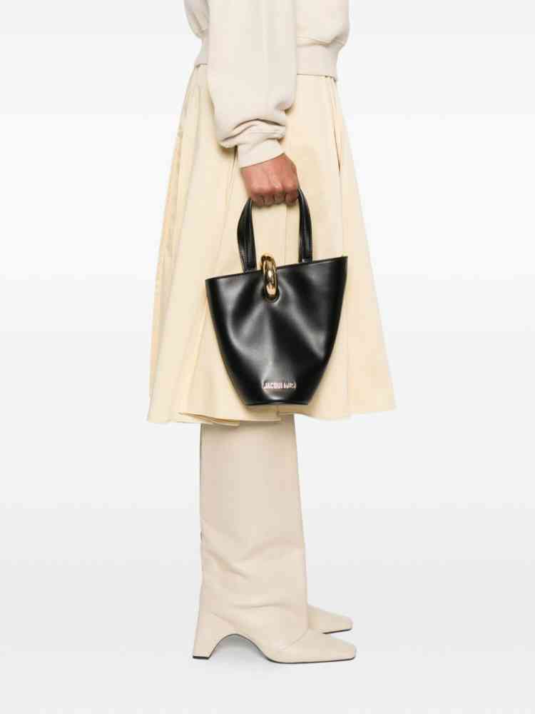 Jacquemus Le Petit Bambola Black Bucket Bag-4