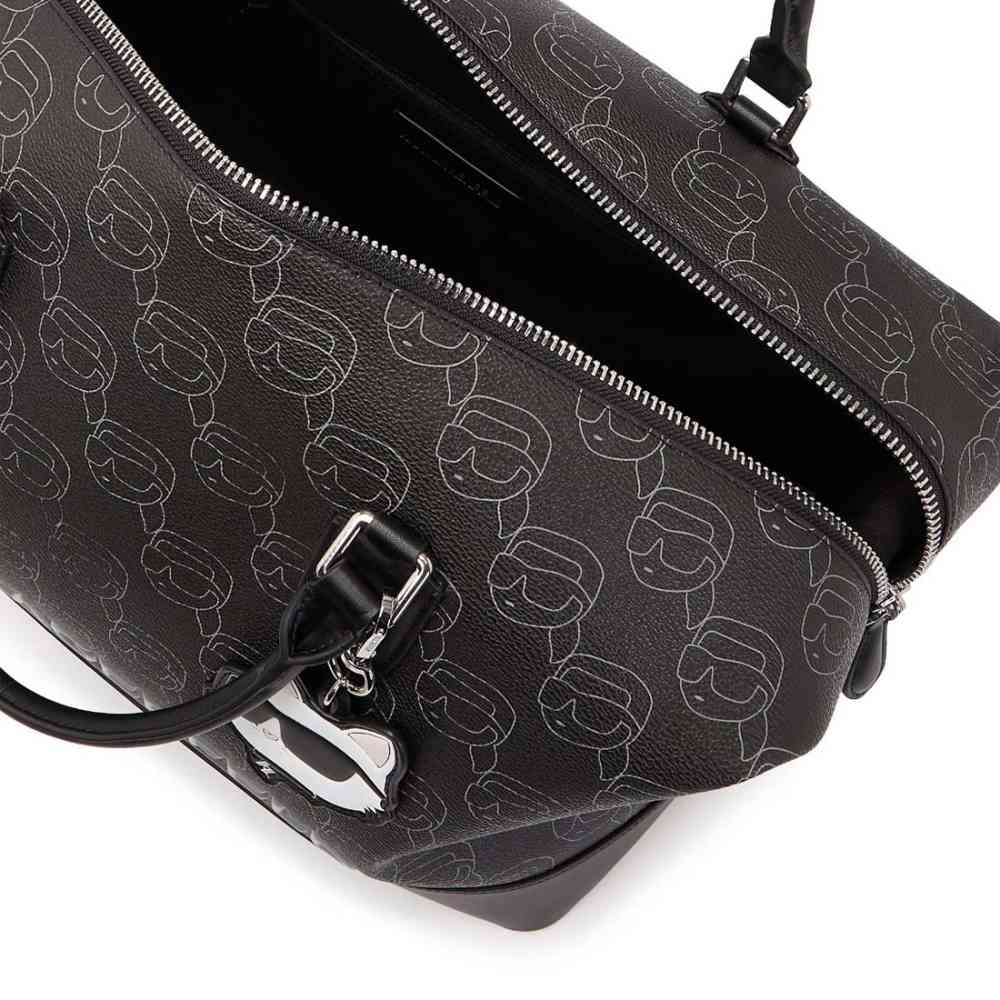 Karl Lagerfeld Black Ikonik Duffle Bag-thumb-2