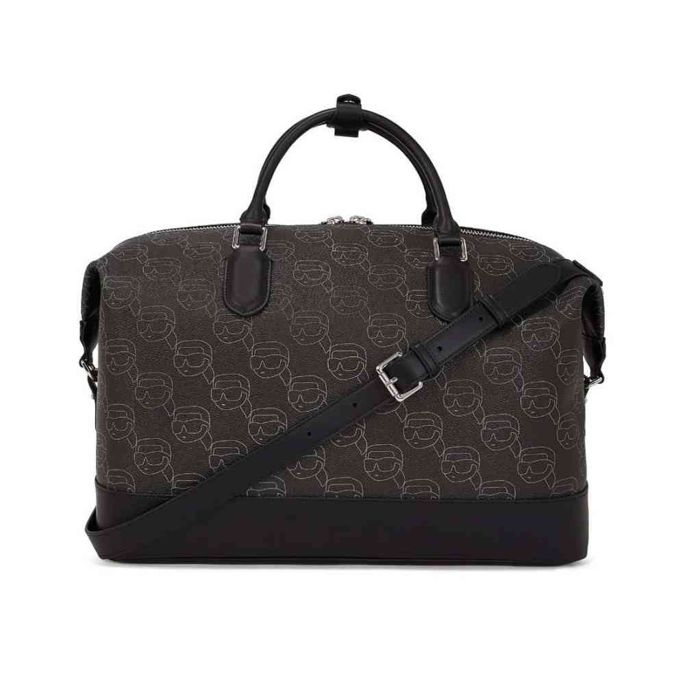 Karl Lagerfeld Black Ikonik Duffle Bag-thumb-1