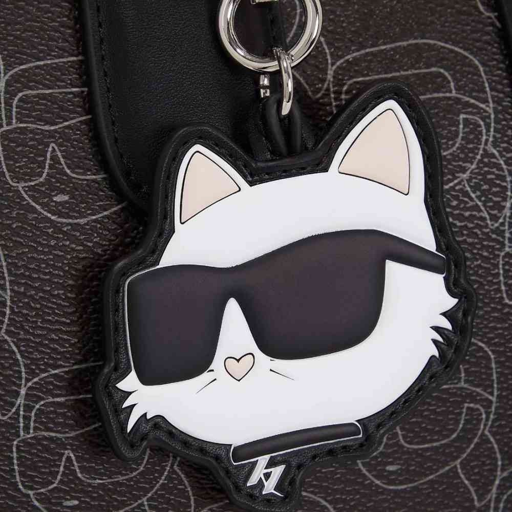 Karl Lagerfeld Black Ikonik Duffle Bag-thumb-3