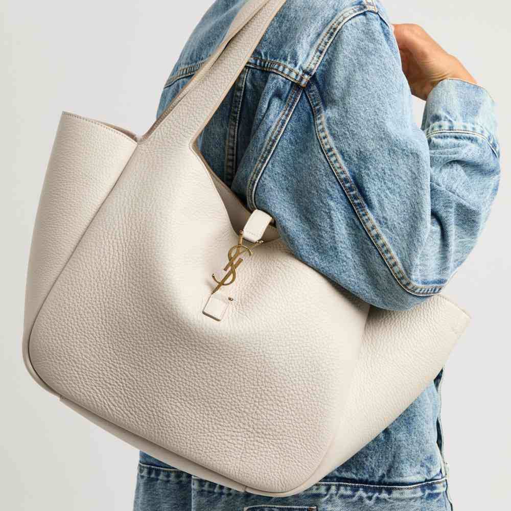 YSL White Premium Quality Bucket Bag-thumb-6