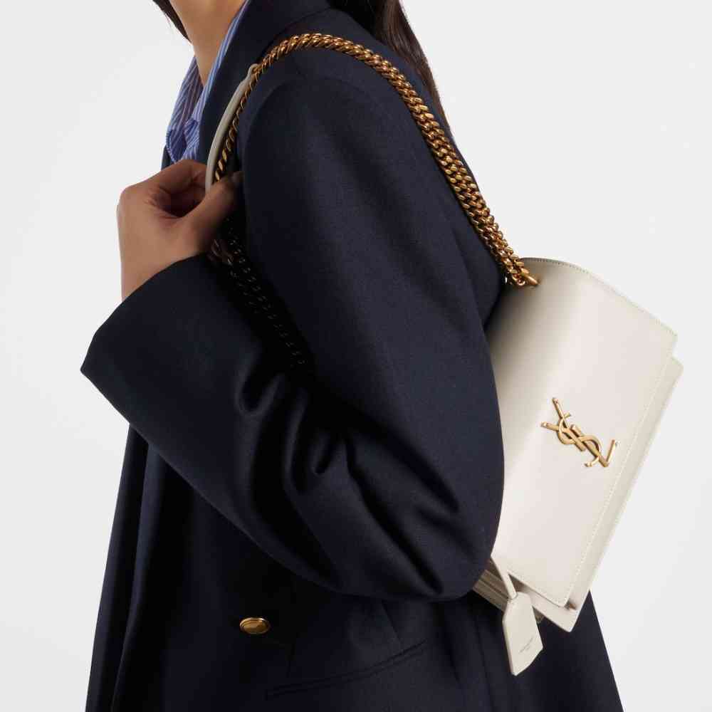 Saint Laurent Sunset Top White Sling Bag-5