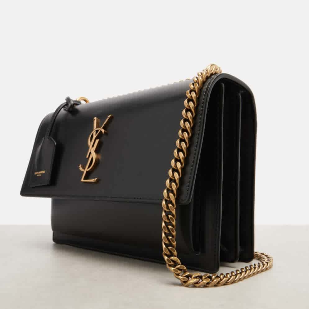 Saint Laurent Sunset Top Golden Sling Bag-thumb-1