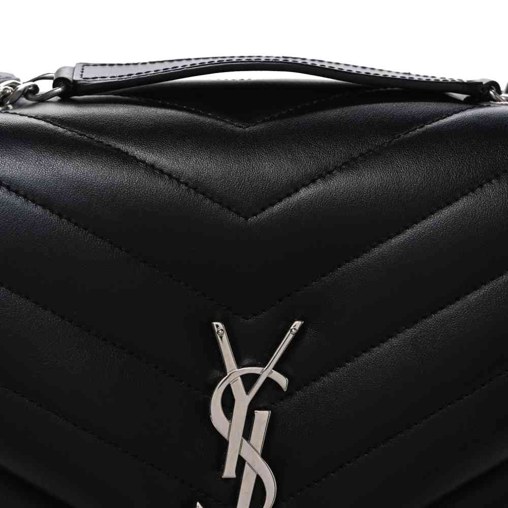 Saint Laurent loulou Medium Silver Sling Bag-thumb-6