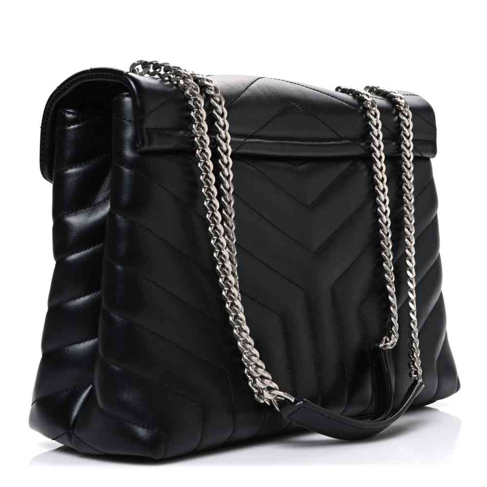 Saint Laurent loulou Medium Silver Sling Bag-thumb-1
