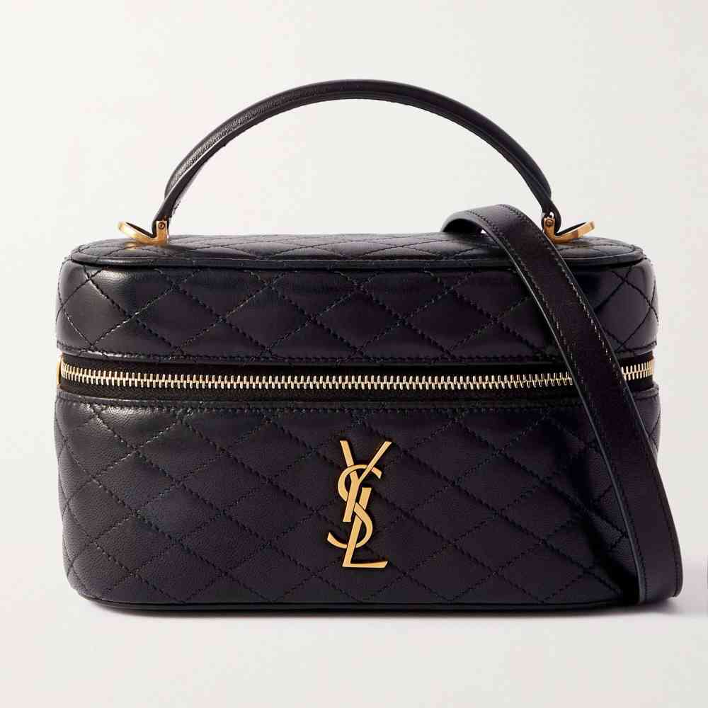 Black Saint Laurent Gaby Vanity White Small HandBag