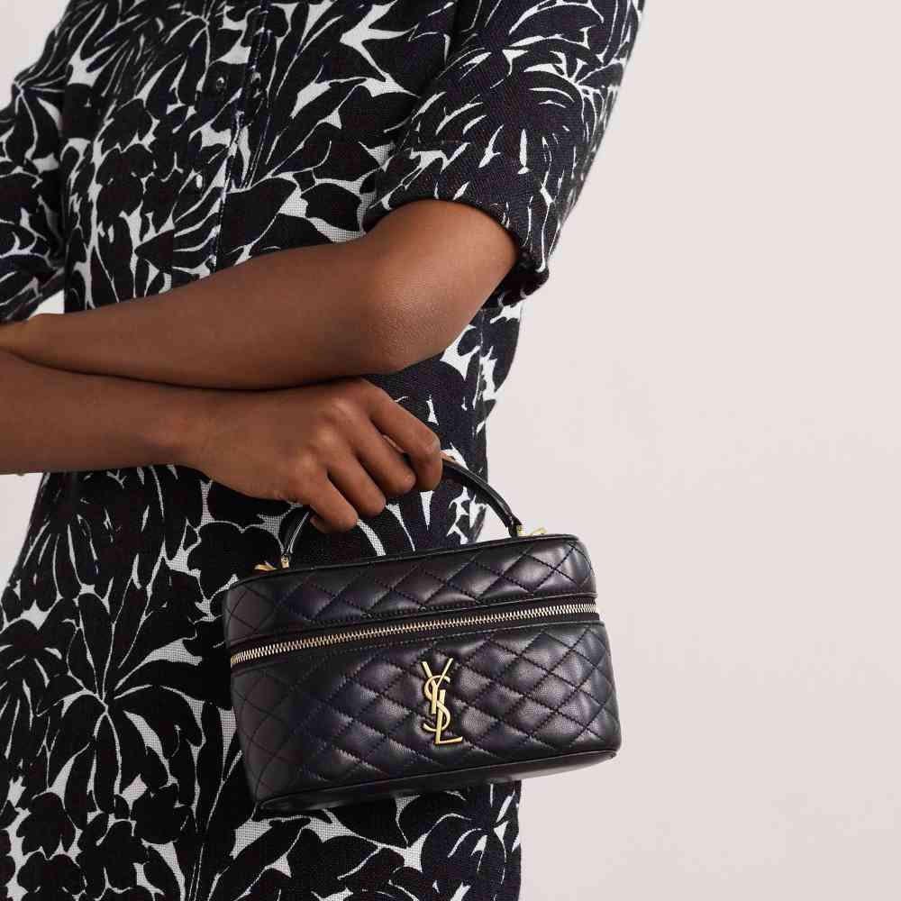 Saint Laurent Gaby Vanity Black Small HandBag-thumb-5