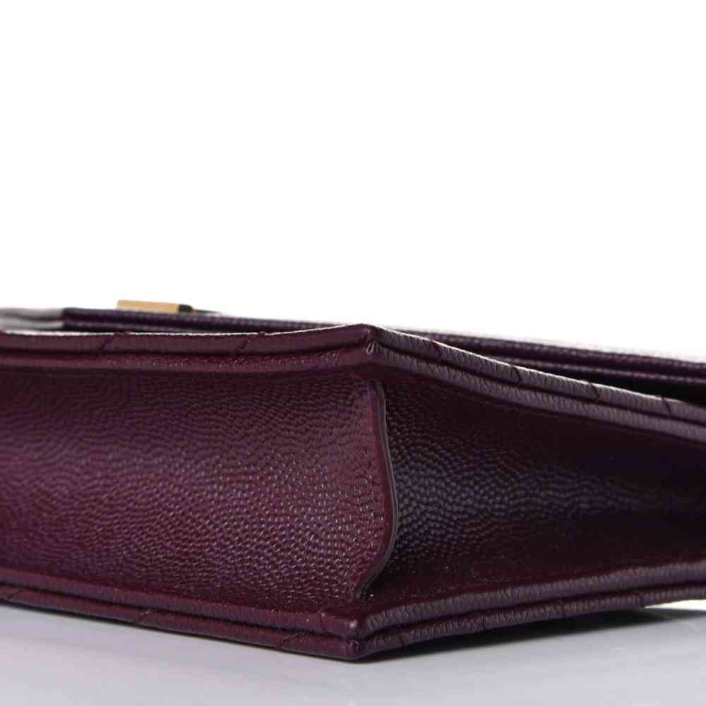 Saint Laurent Kate Grained Wine leather Sling Bag-4
