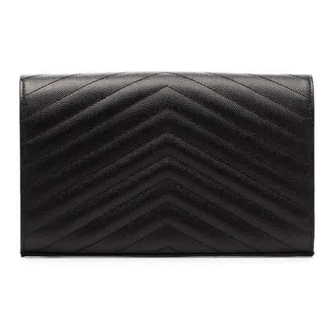 Saint Laurent Kate Grained Black leather Sling Bag-1