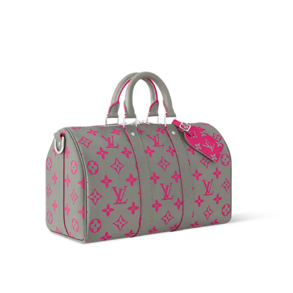 Louis Vuitton Keepall Bandoulière 35 Pink Split Duffle Bag-2