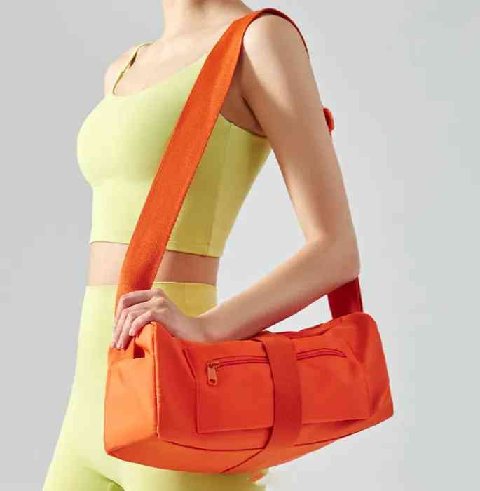 Alo Medium Orange Duffel Bag-2