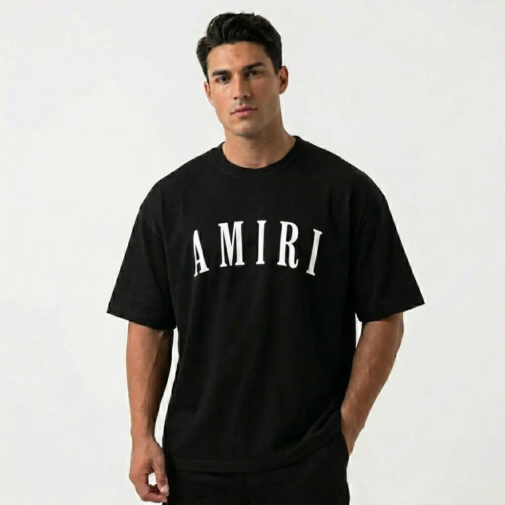 Black Amiri White Core Logo-Print Cotton T-Shirt