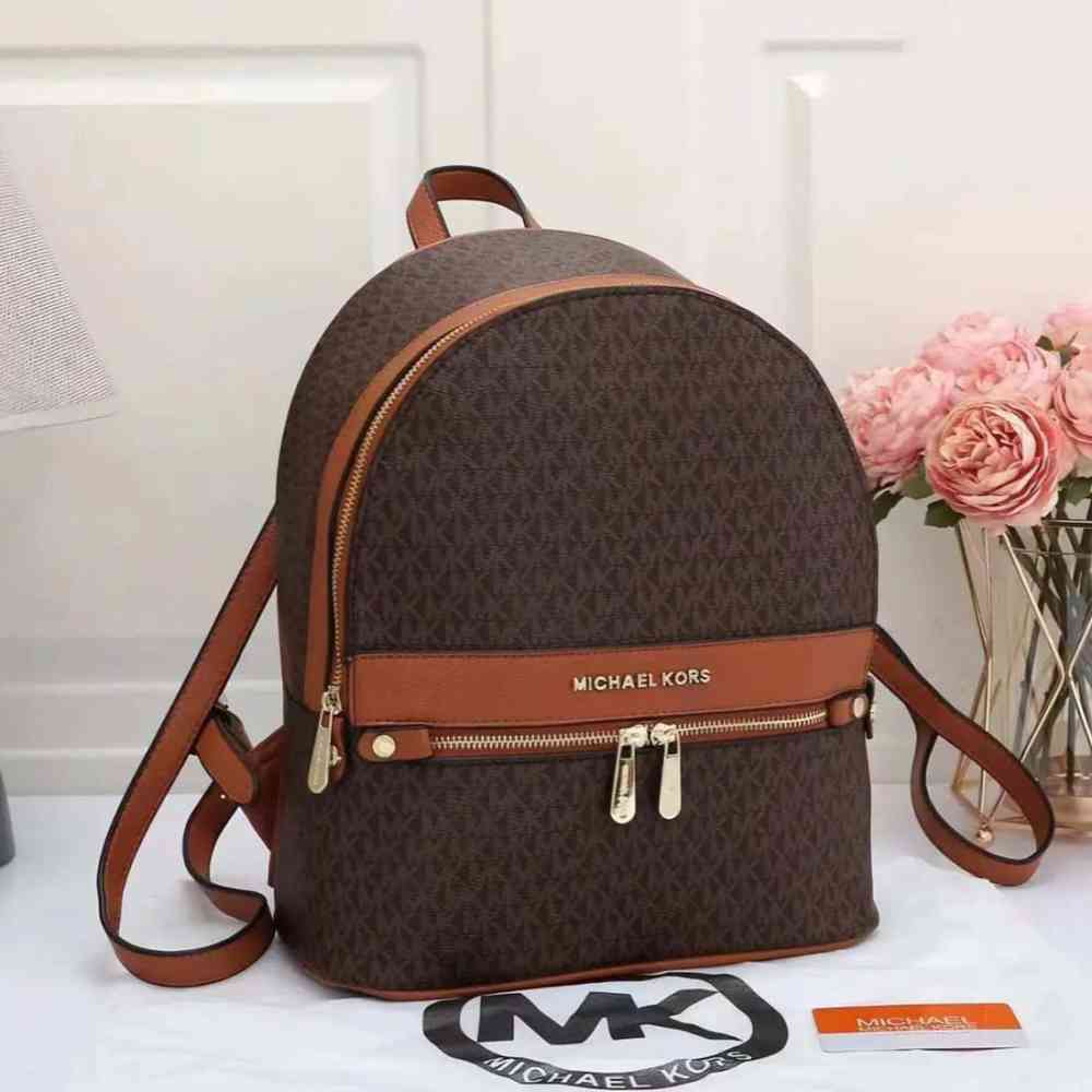 Michael Kors Kenly Brown Medium Backpack-thumb-0