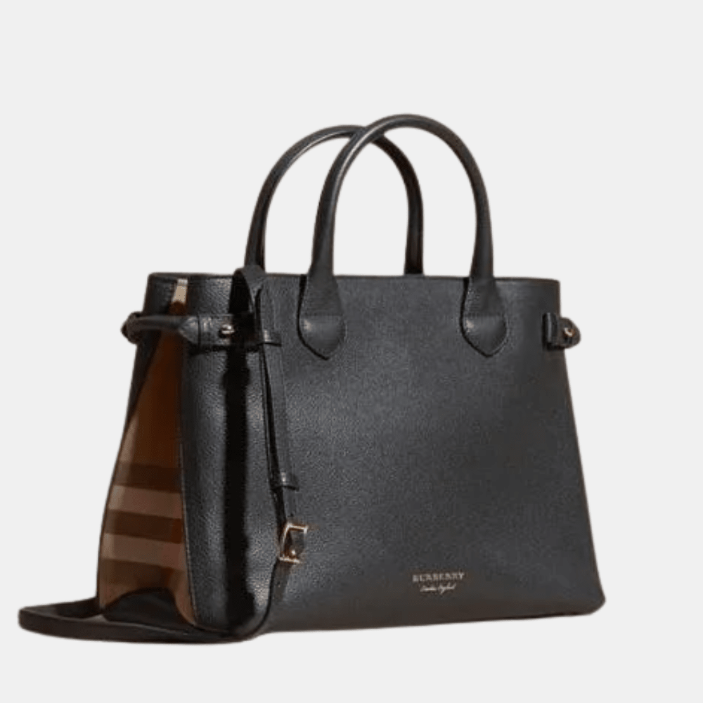 Black Burberry Blue Banner HandBag
