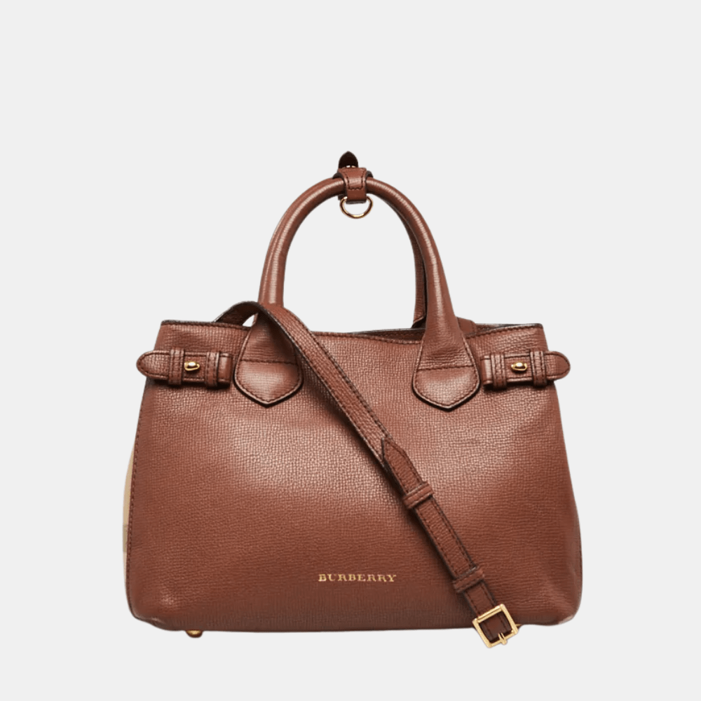 Burberry Brown Banner HandBag-4
