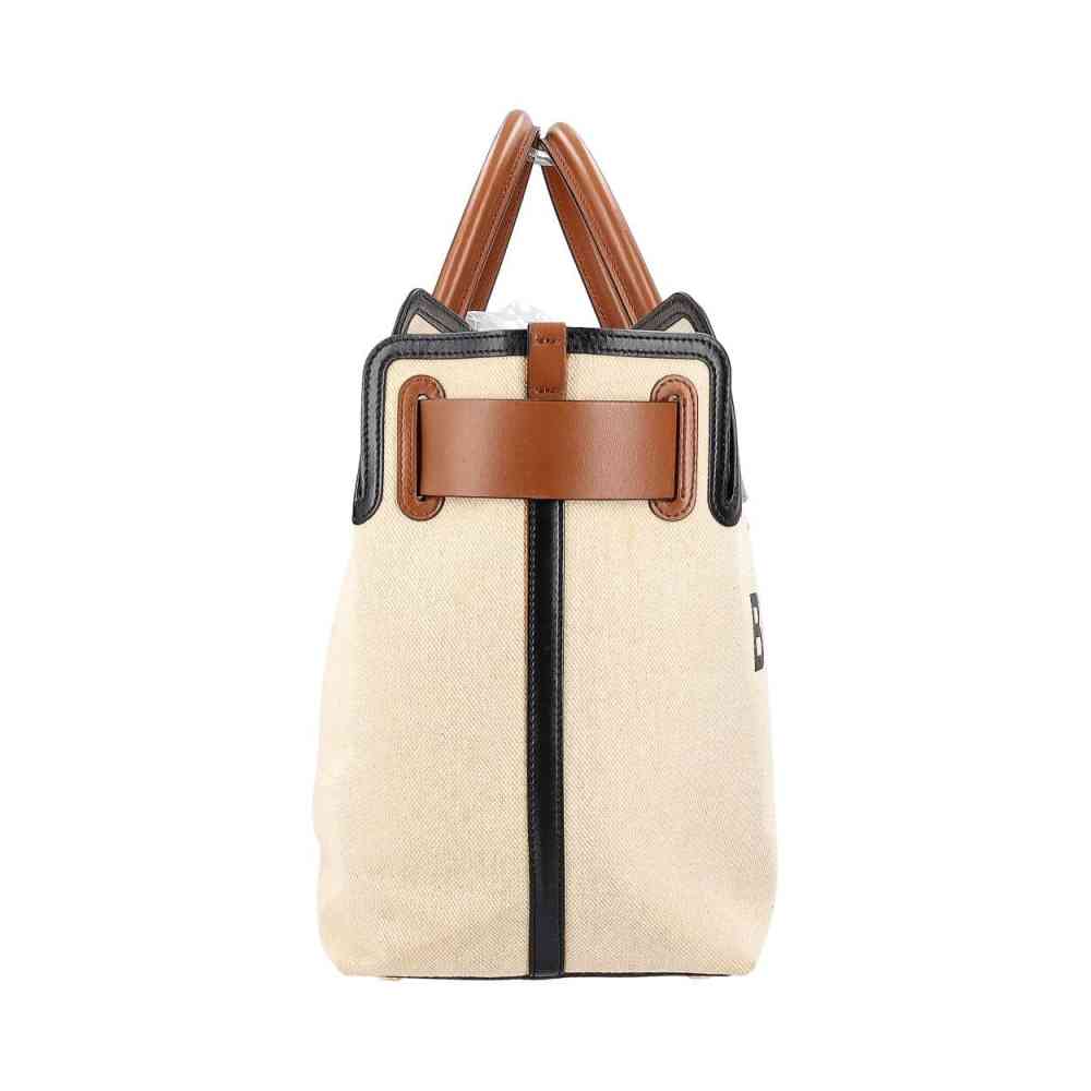 Burberry White Horseferry HandBag-3