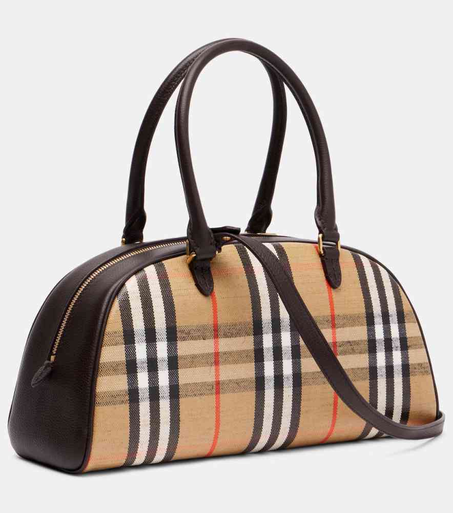 Burberry Bowling Vintage Check Black Handbag-1
