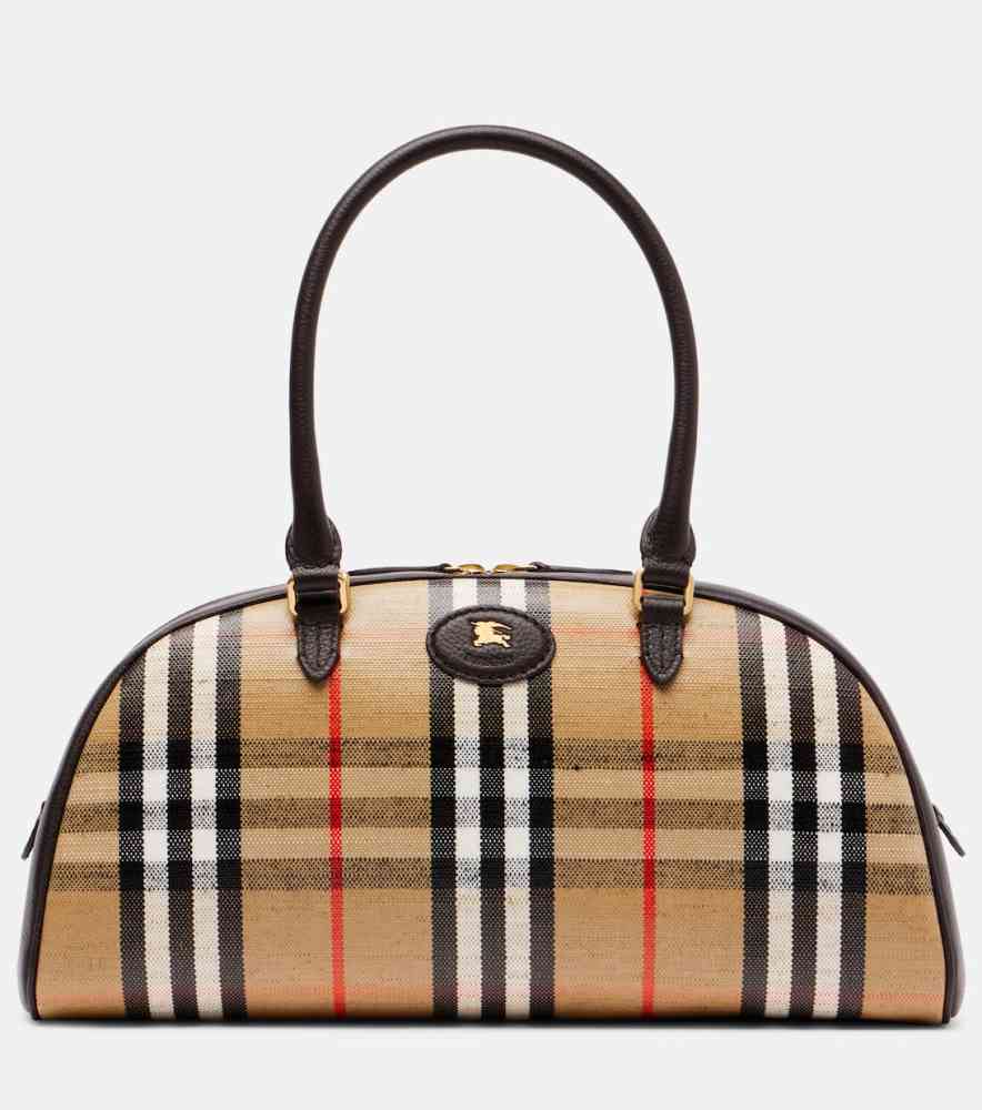 Burberry Bowling Vintage Check Black Handbag-2