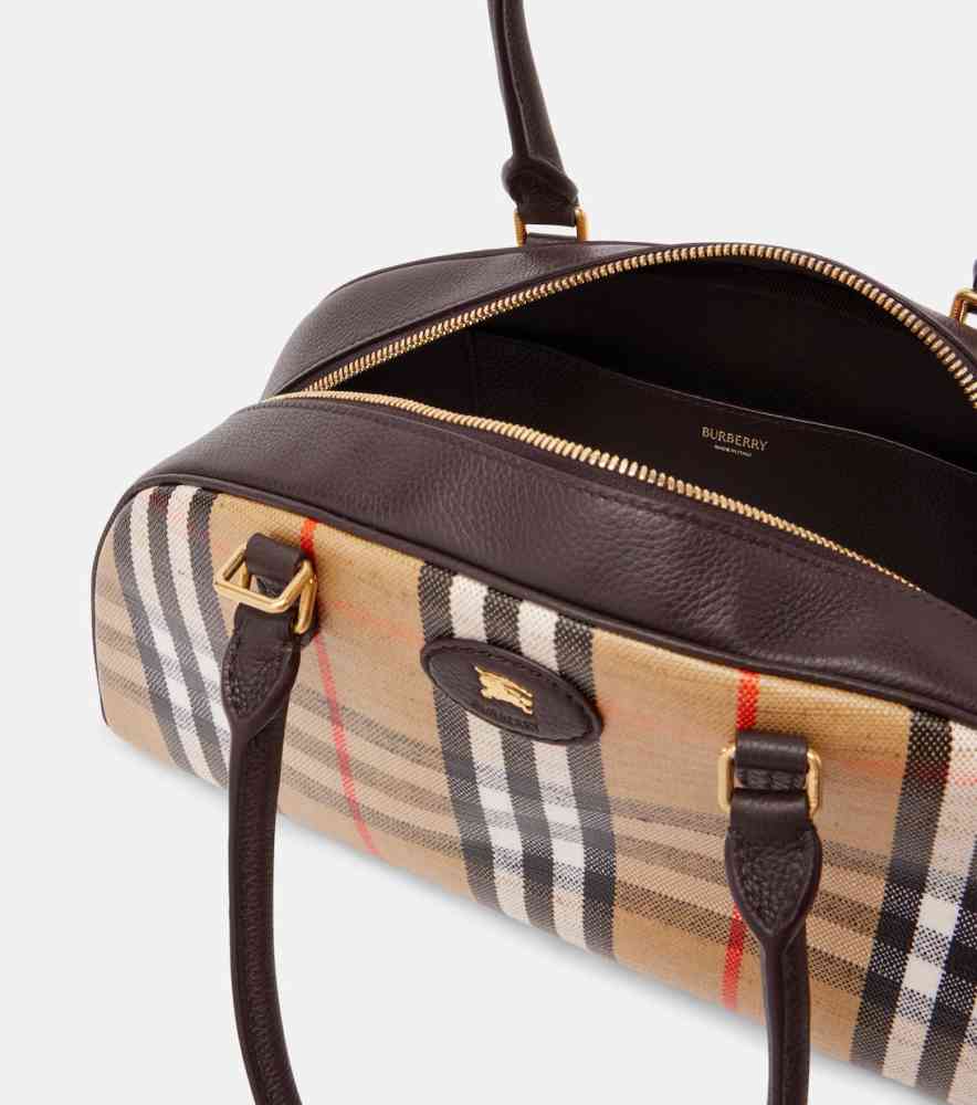 Burberry Bowling Vintage Check Black Handbag-3