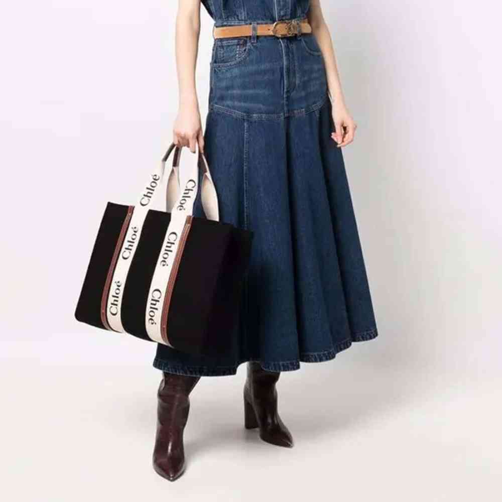 Chloe Woody Large Tote Bag-4