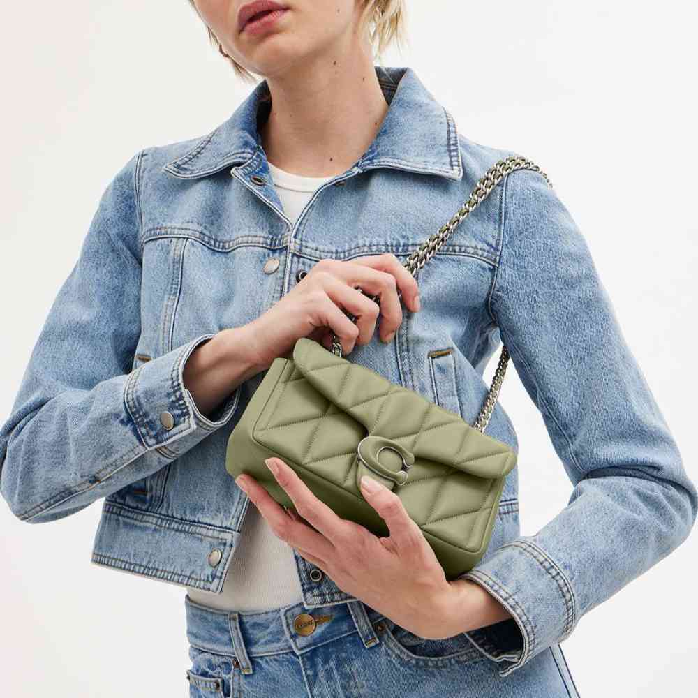 Coach Tabby 26 Quilted Green Sling Bag-5