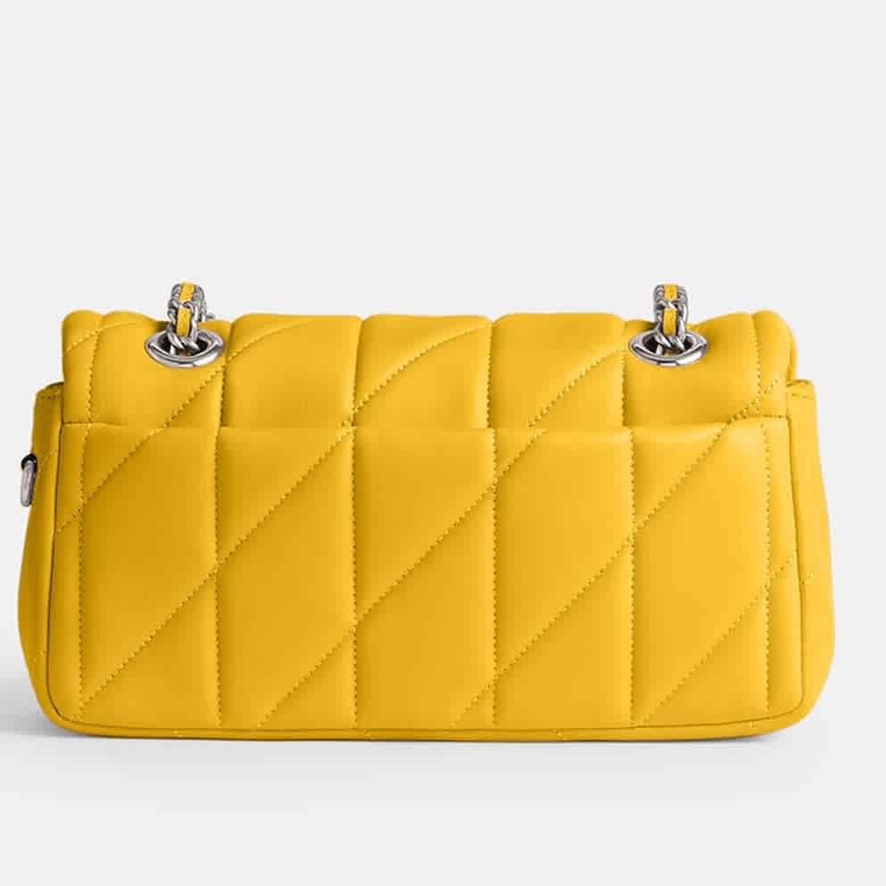 Coach Tabby 26 Quilted Yellow Sling Bag-1