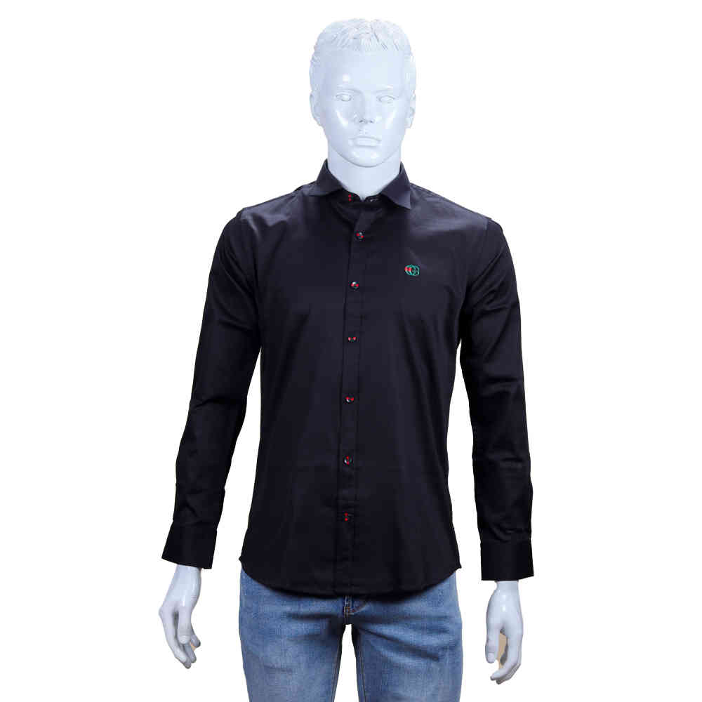 Gucci Embroidered logo Black Premium Luxury Shirt-1