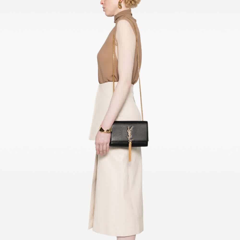 Saint Laurent Medium Black Chain Sling Bag-4