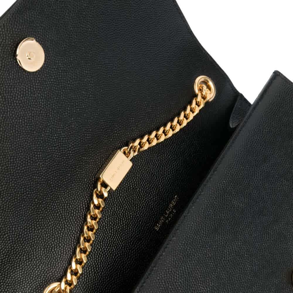 Saint Laurent Medium Black Chain Sling Bag-3