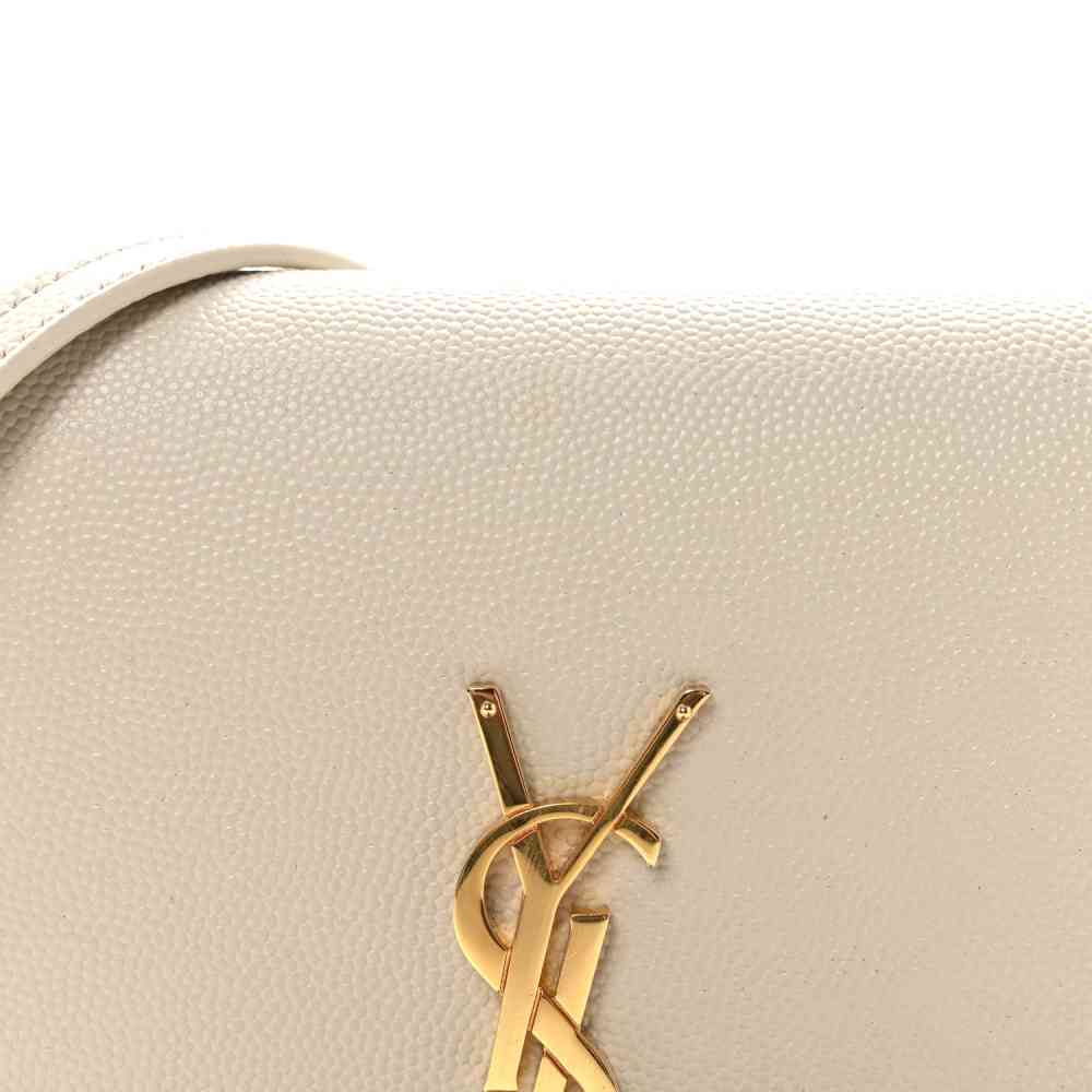 Saint Laurent Medium White Chain Sling Bag-4