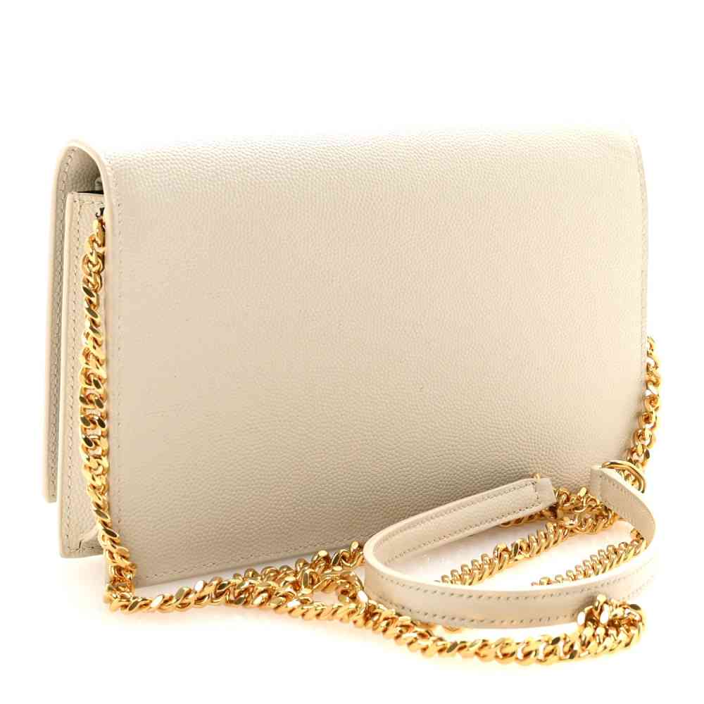 Saint Laurent Medium White Chain Sling Bag-3