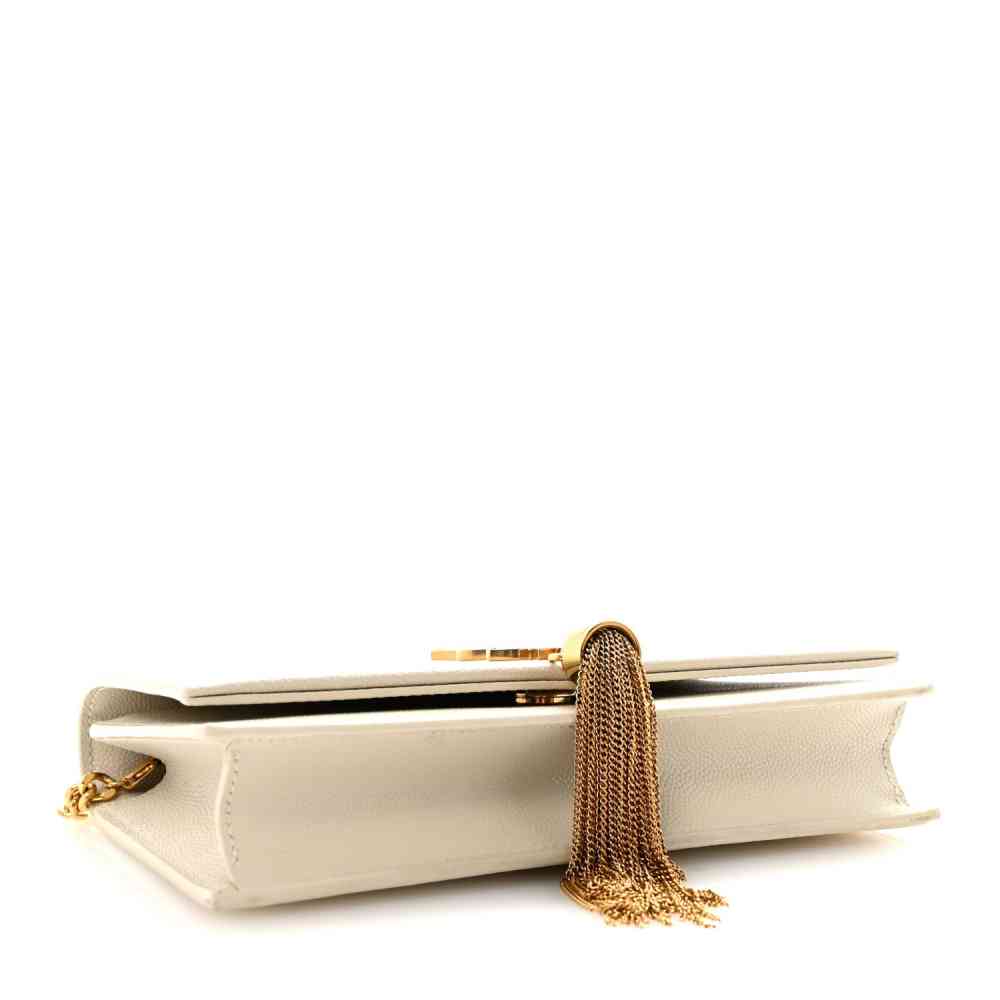 Saint Laurent Medium White Chain Sling Bag-1
