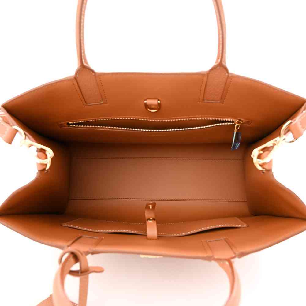 Burberry `tb` Brown mini tote Bag-2